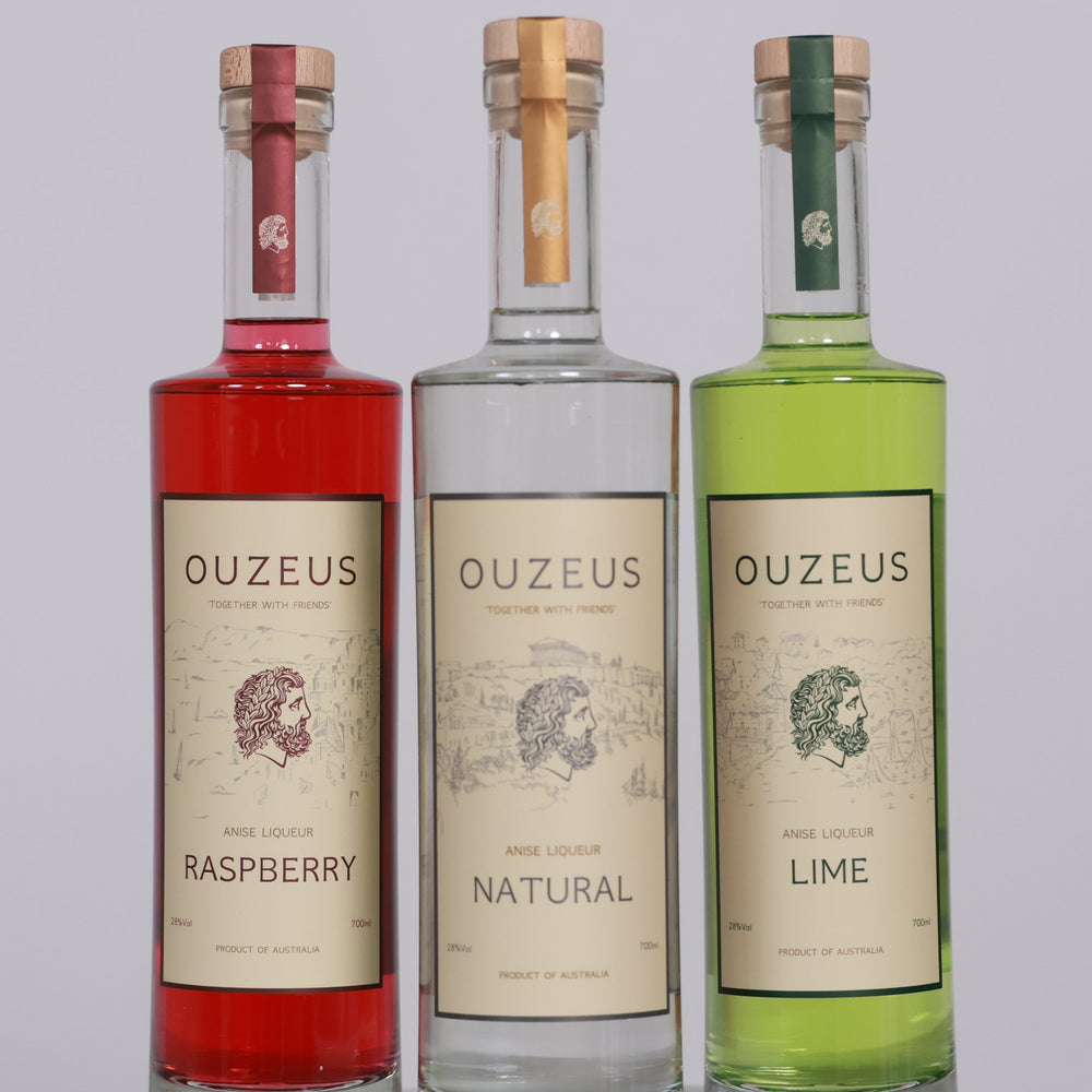 
                  
                    Ouzeus Natural | Ouzeus Lime | Ouzeus Raspberry – Trio Pack
                  
                